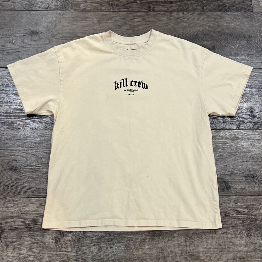 Kill Crew Inner Demons Tour Off White Beige T-Shirt - Men’s Small